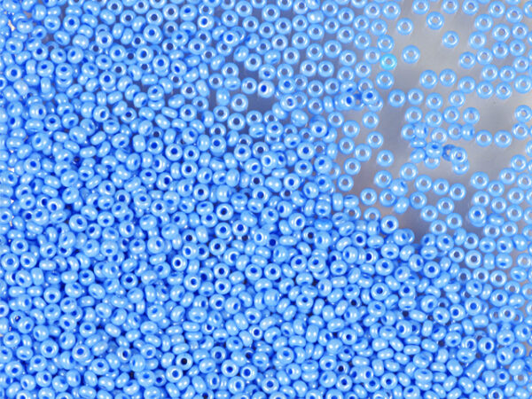 Mostacilla Checa Azul Perlada
