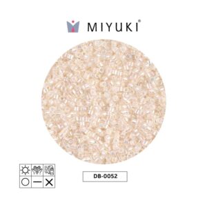 Miyuki Delic Pale Peach Lined Crystal AB DB0052