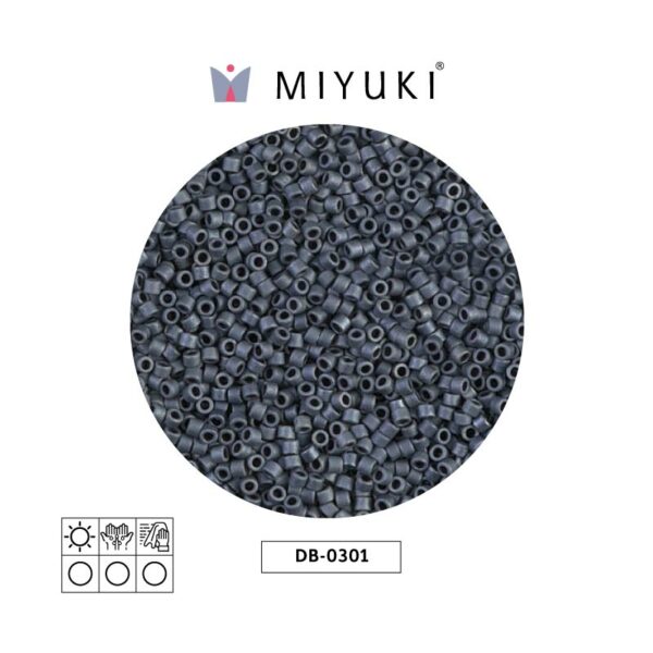 Miyuki Delica Matte Gunmetal