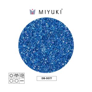 Miyuki Delica Blue Lined Crystal AB