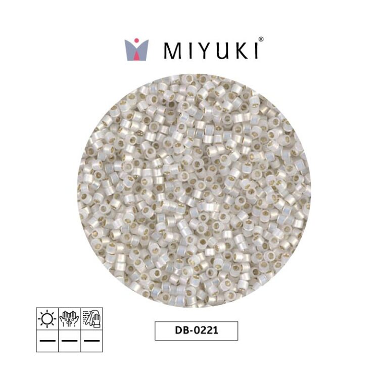 Miyuki Delica Gilt Lined White Opal  DB0221