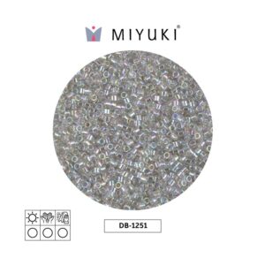 Miyuki Delica Transparent Grey Mist AB DB1251