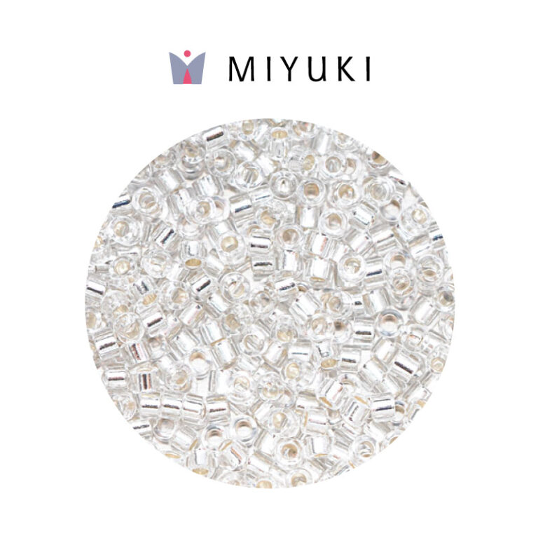 Miyuki Delica Silver  Transparente Crystal SL DB0041