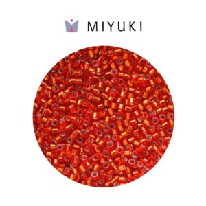Miyuki Delica Transparente Padparadscha-Plateada