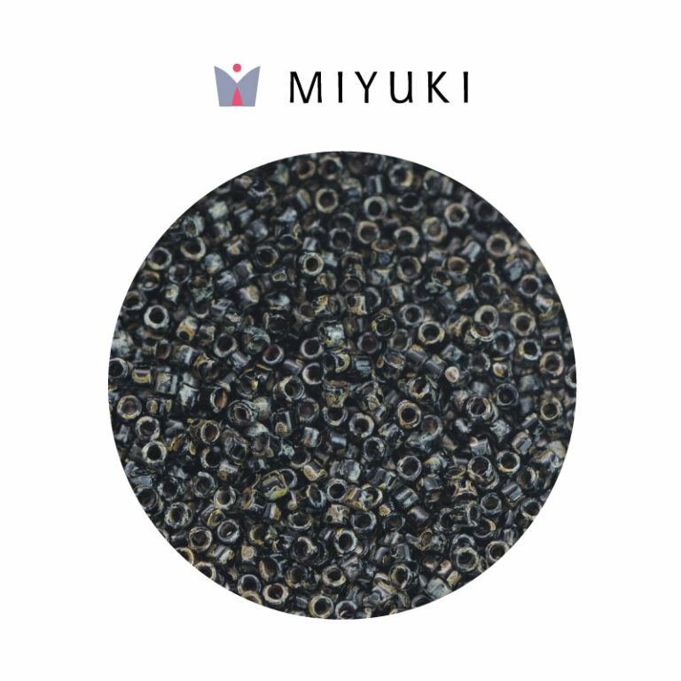Miyuki Delica Opaque Black Picasso DB2261