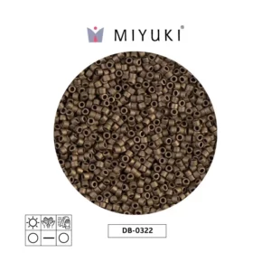 Miyuki Delica Matt Metal Dk Brown DB0322