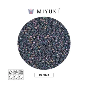 Miyuki DelicaOpaque Purple Grey Rainbow Luster DB0134