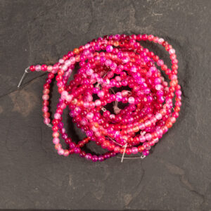 Piedra Natural Agata Fucsia Piedra Natural Redonda 4 mm