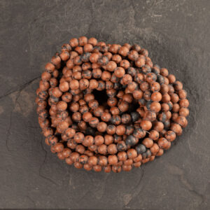 Piedra Natural Obsidiana Caoba Piedra Natural Redonda 6 mm