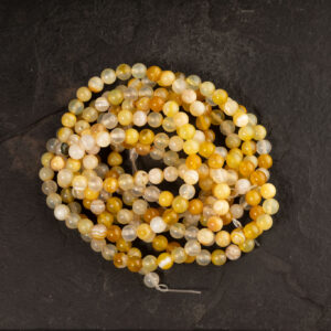 Piedra Natural Agata Amarilla Piedra Natural Redonda 6 mm