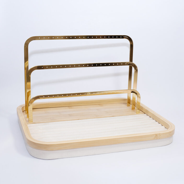 Exhibidor Madera Bandeja Anillos Aretes BL2412