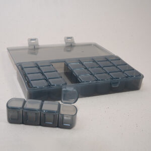 Caja Organizadora Plástico *18 Pastillero Neg 21,5 X 10,5 CM