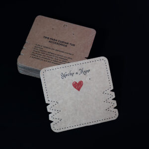 Etiqueta Carton Pulsera Paq*100 Unid Decorado + Tips FR-143