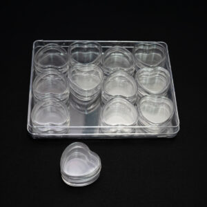 Caja Acrílica Transparente Corazon set x 12 CA-101/3CM