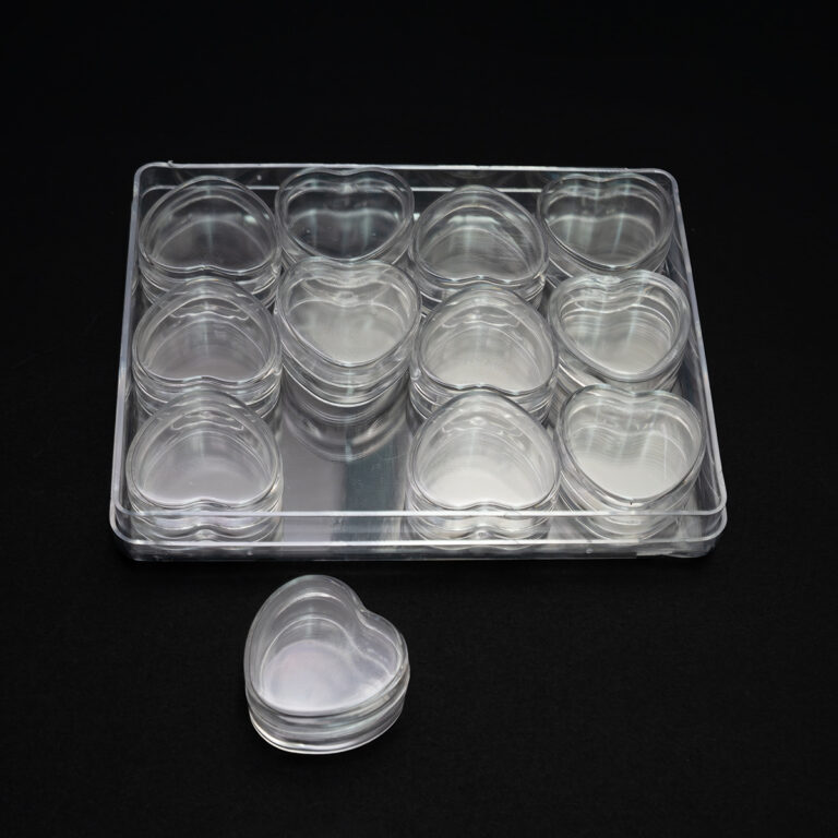Caja Acrílica Transparente Corazon set x 12 CA-101/3CM
