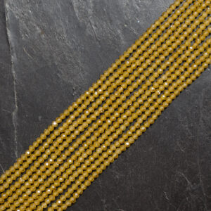 Piedra Natural Faceteada Zircon Amarillo DA-355 Piedra Natural Redonda 2 mm