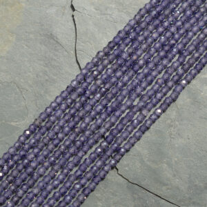Piedra Natural Faceteada Zircon Morado DA-359 Piedra Natural Redonda 3mm