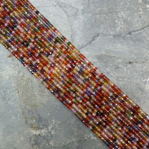Piedra Natural Facetada Dona Zircon Mix DA-300 Piedra Natural Facetada Dona 2X3mm
