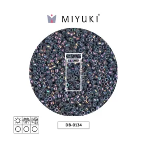 Miyuki DelicaOpaque Purple Grey Rainbow Luster DB0134