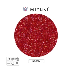 Miyuki Delica Color Lined Scarlet DB2374