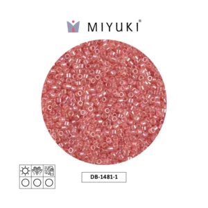 Miyuki Delica Transparent Salmon Luster DB1481