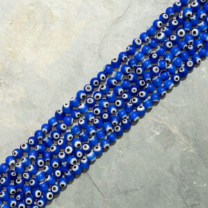 Piedra Ojo Turco Vidrio 6 mm Azul Ojo Turco Vidrio 6 mm Azul