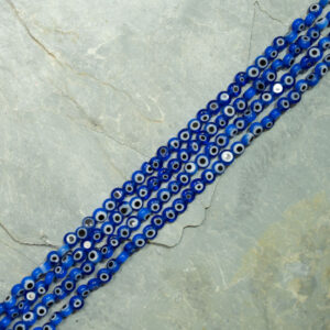 Piedra Ojo Turco Plano Vidrio 4 mm Azul Ojo Turco Plano Vidrio 4 mm Azul
