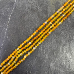 Piedra Natural Agata Naranja Piedra Natural Redonda 4 mm