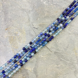 Piedra Natural Agata Azul Rey Piedra Natural Redonda 6 mm