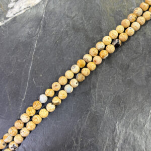 Piedra Natural Jaspe Agata Beige Piedra Natural Redonda 8 mm