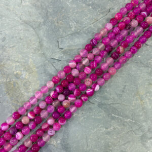 Piedra Natural Agata Fucsia Piedra Natural Redonda 8 mm