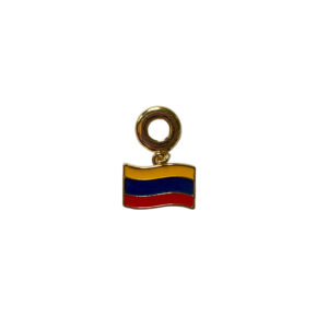 Dije Sharm Bandera Colombia Tricolor 15mm Dor DA903-1