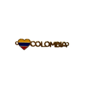 Conector Corazon+Colombia Tricolor 45mm Dor DA915-1