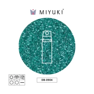 Miyuki Delica Sparkling Aqua Green Lined  DB0904