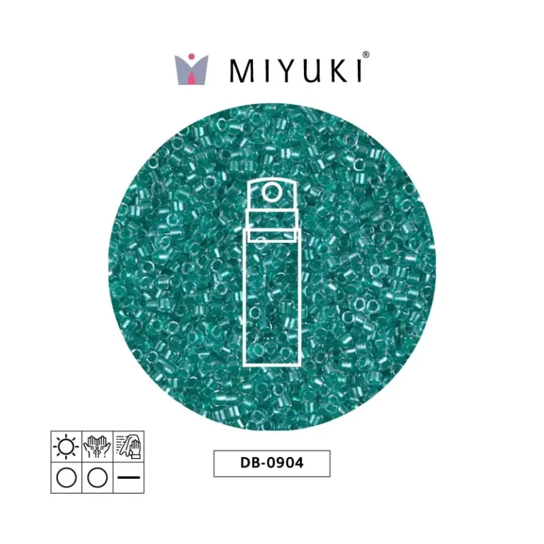 Miyuki Delica Sparkling Aqua Green Lined  DB0904