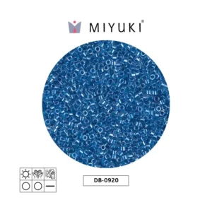 Miyuki Delica Sparkling Cerulean Blue Lined Crystal  DB0920