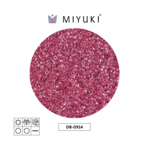 Miyuki Delica Sparkling rosaforrado cristal  DB0914