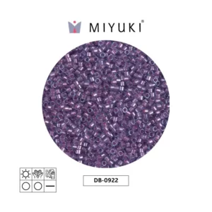 Miyuki Delica Sparkling Orchid Lined Aqua  DB0922