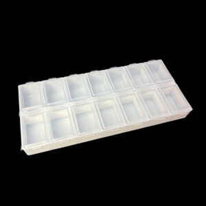 Caja Organizadora Plástico *14 Pastillero Col  14 X 6,5 CM