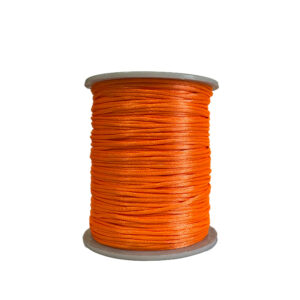 Cordon Seda Delgado 1mm Naranja Neón