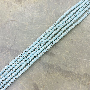 Cristal Ojo Turco Vidrio 4 mm Azul Claro Perlado Ojo Turco Vidrio 4 mm Azul Claro Perlado