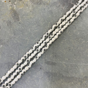 Cristal Ojo Turco Vidrio 6 mm Blanco Perlado Ojo Turco Vidrio 6 mm Blanco Perlado
