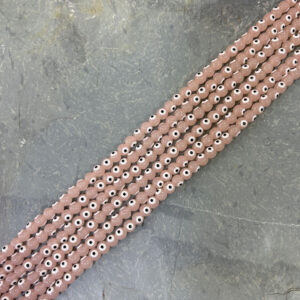 Cristal Ojo Turco Vidrio 6 mm  Rosado Fuerte Perlado Ojo Turco Vidrio 6 mm  Rosado Fuerte Perlado