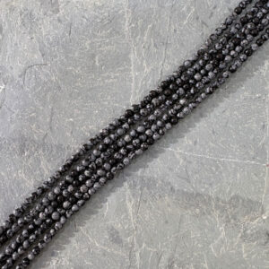 Piedra Natural Obsidiana Copito Nieve Piedra Natural Redonda 4 mm