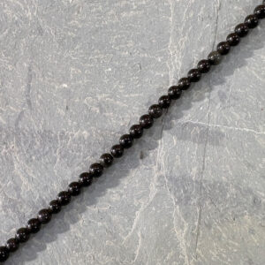 Piedra Natural Obsidiana Plata Piedra Natural Redonda 4 mm