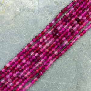 Piedra Natural Agata Fucsia Piedra Natural Redonda 6 mm