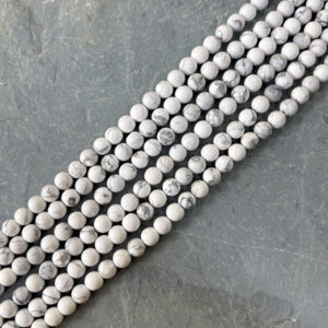 Piedra Natural Howlite Mate Piedra Natural Redonda 8 mm